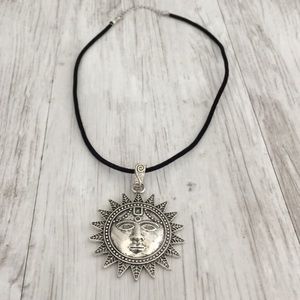 Sun Face Pendant Necklace - NWT